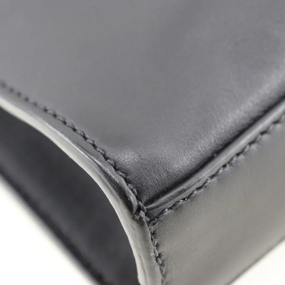 Fendi Peekaboo Celia 2-Way Shoulder Calfskin Black Business Bag